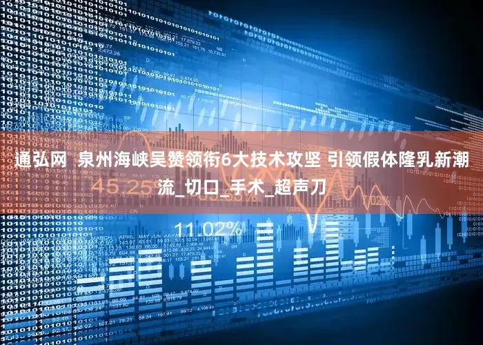通弘网  泉州海峡吴赞领衔6大技术攻坚 引领假体隆乳新潮流_切口_手术_超声刀