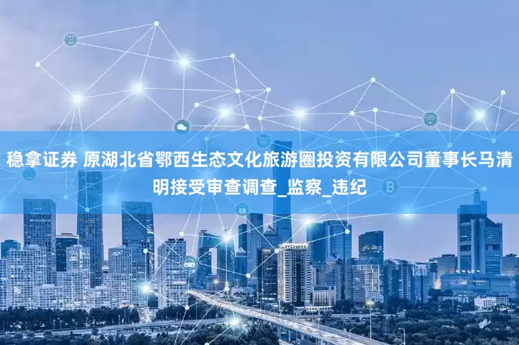 稳拿证券 原湖北省鄂西生态文化旅游圈投资有限公司董事长马清明接受审查调查_监察_违纪